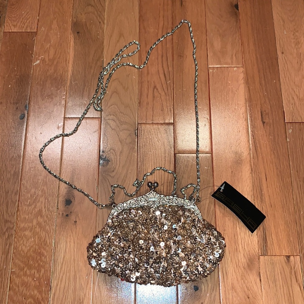 Sasha Handbags champagne sparkly bag